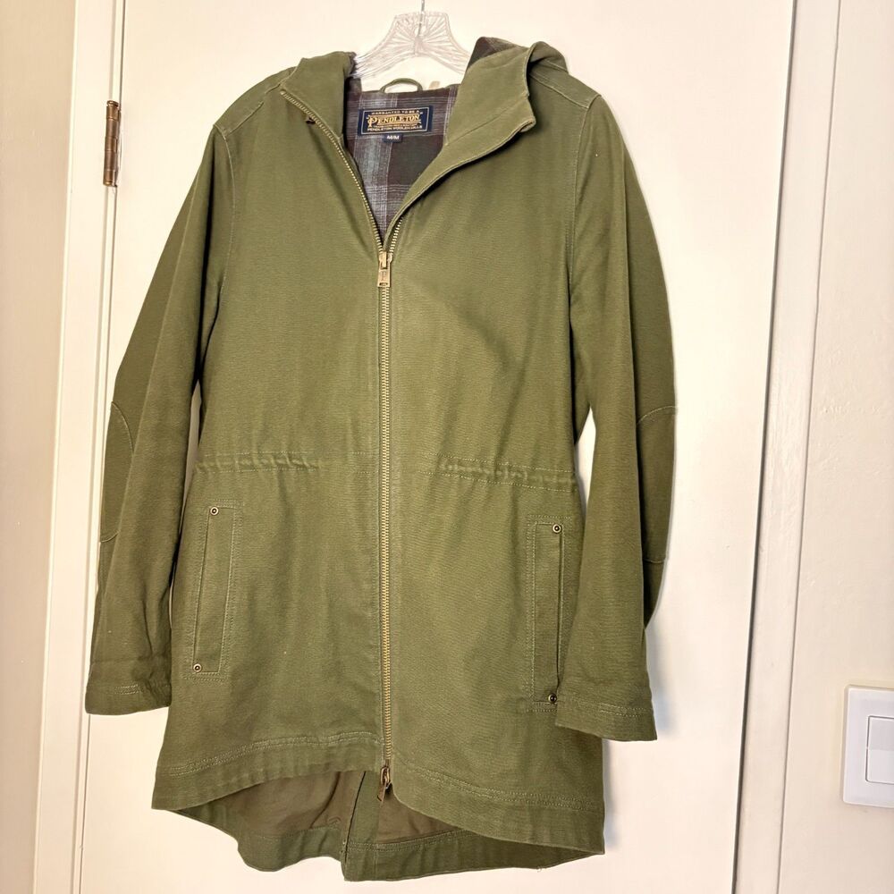 PENDLETON Anorak Olive Green Lined Hooded Jacket Womens Size Medium